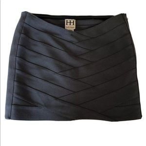 Haute Hippie Grey Mini Bandage Skirt